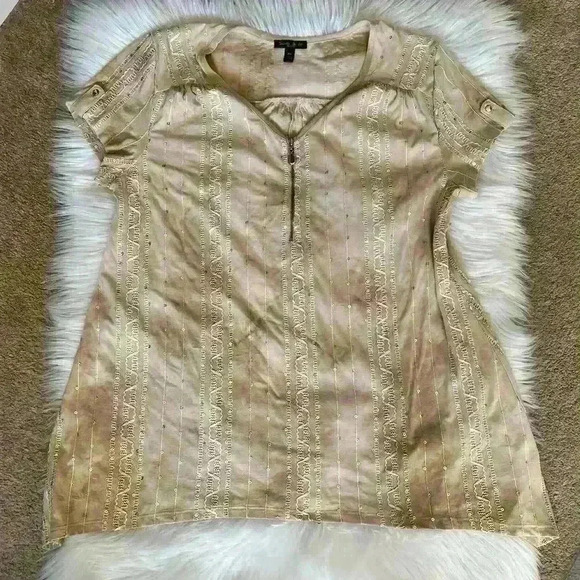 Sami & Jo Tops - Y2K Sami & Jo Holograhic Sparkle High Low Top